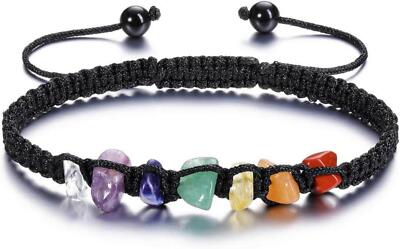 Chakra Armband 7 Chakra Steine Heilsteine Yoga Energietherapie Einstellbar