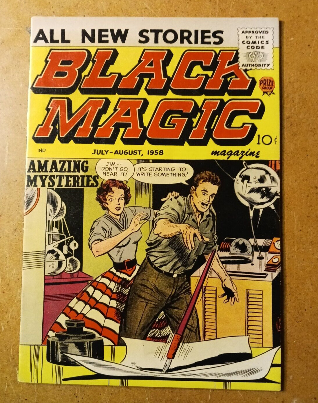 BLACK MAGIC Vol. 6, #6  - Headline Pub., (1958), Silver Age Horror, Sharp Copy