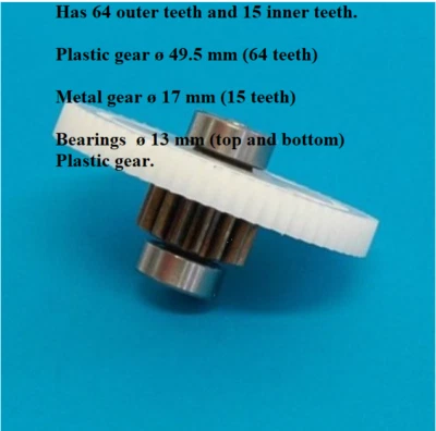 Middle Gear 2 for Elco Motor used on Faby/Sencotel/GBG Slush Machines