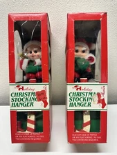 Vintage Christmas Stocking Hangers Holiday Christmas Candy Cane