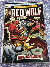 RED WOLF #6 SYD SHORES COVER 1973 devil rider marvel comics native american mcu