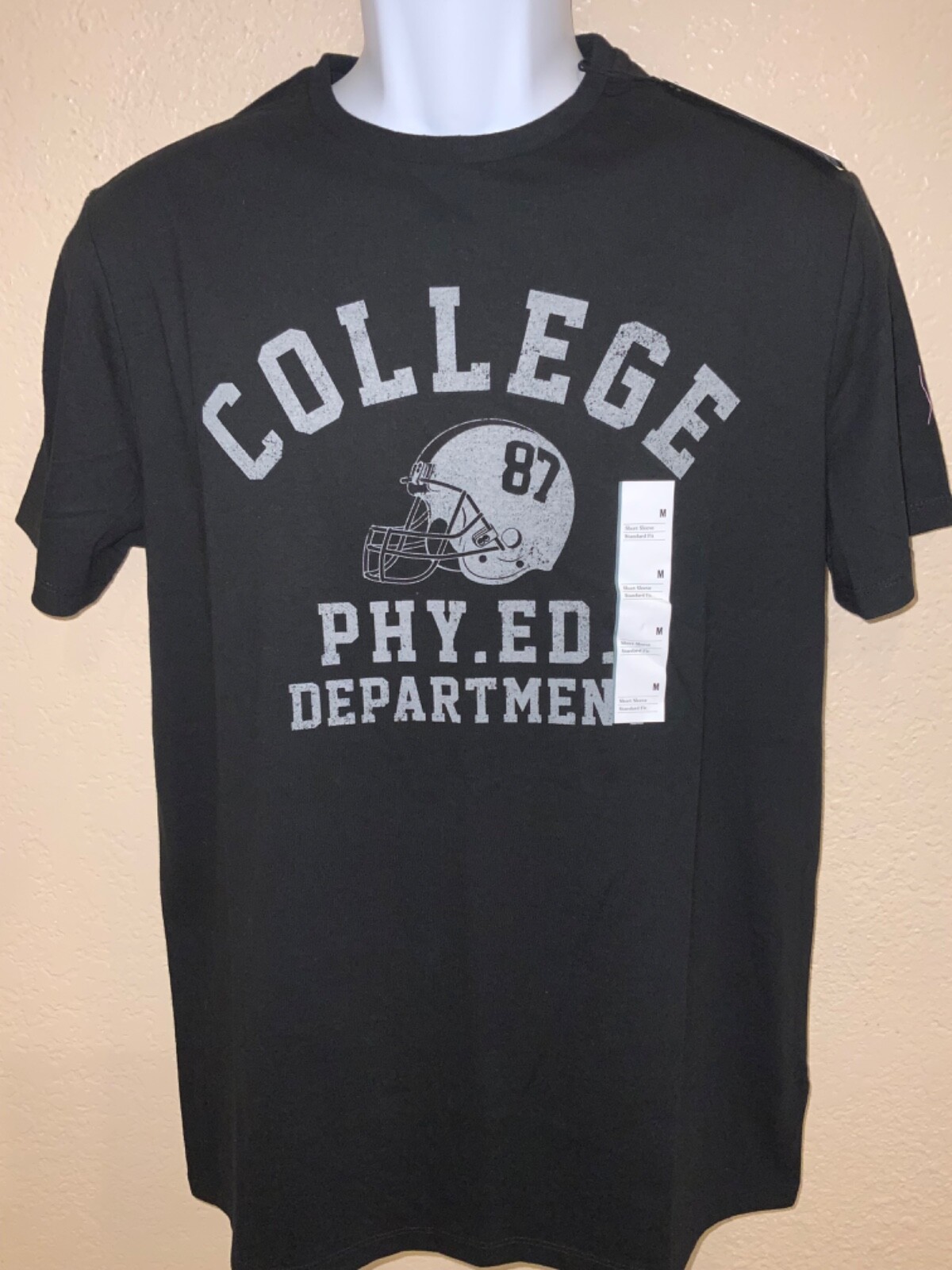 T shirt a tema collage COACH FOOTBALL MED manica corta NERA con grafica 60% cott