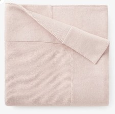Pale Pink Sofia  Finn Knit Baby Blanket Elegant Baby 30  x40  100 Cotton NWT
