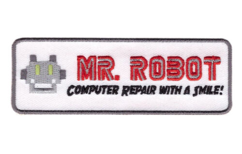 Patch anonyme Mr Robot TV Hacking pour fixation à crochet de marque VELCRO® - Photo 1 sur 1