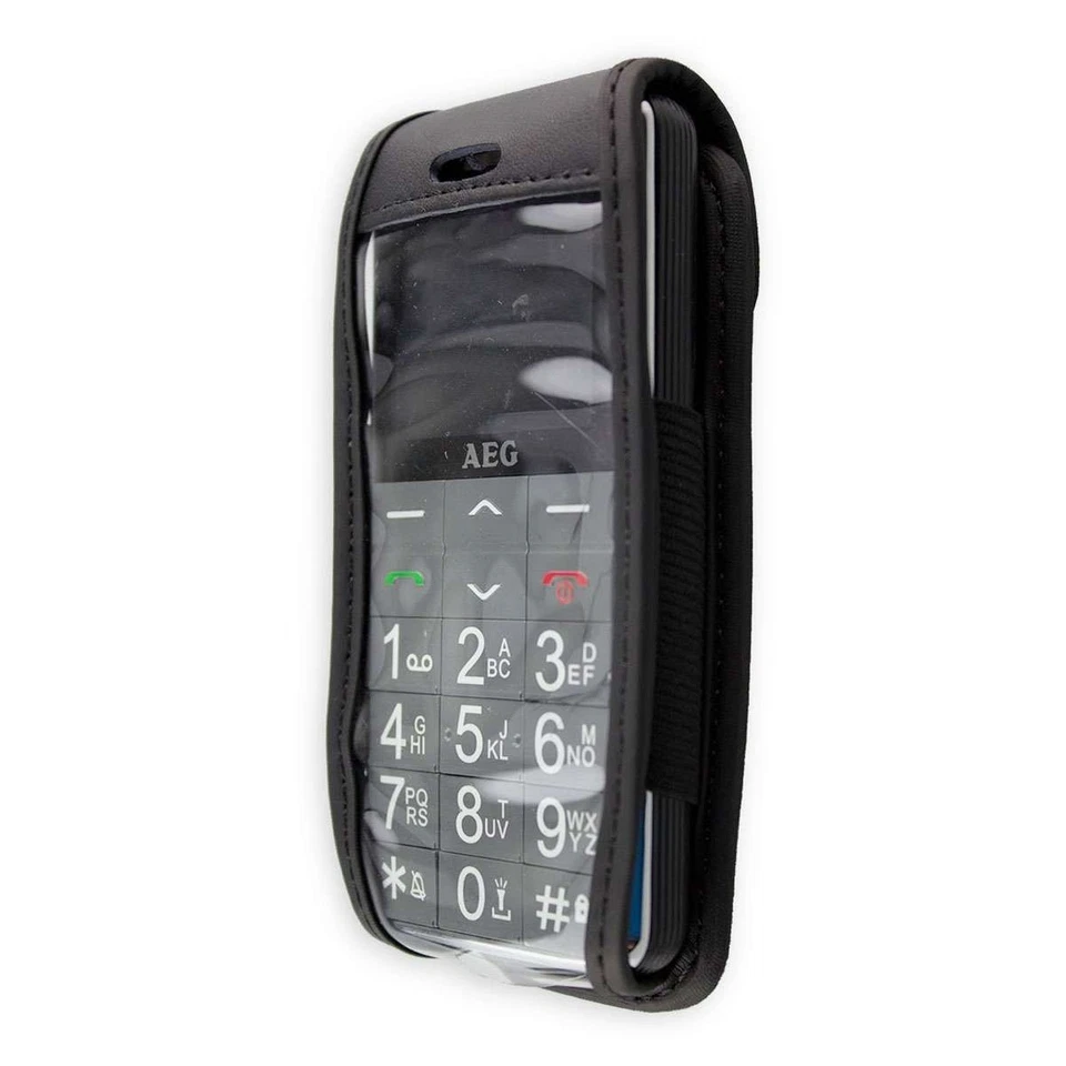 caseroxx Leather-Case with belt clip for AEG Voxtel M250 in black made of genuin - Image 2 of 3