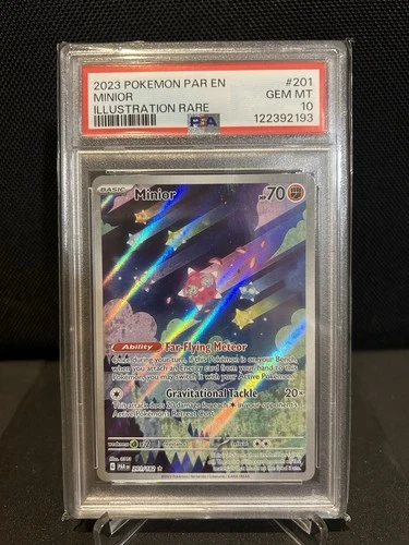 PSA 10 Minior 201/182 SV04 Paradox Rift Illustration Rare Holo Pokémon TCG