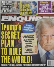 National Enquirer Magazine March 30th 2026 Trump to Rule the World