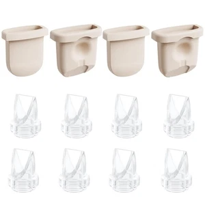 12pcs Pièces pour pompe à sein pour eufy S1 Pro/S1/E10/E20, 8 Valves & 4 Diaphragmes