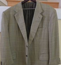 Brioni Green Plaid Wool Sport Coat Blazer 48 Notch