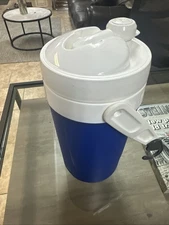 Igloo Water Cooler Jug 1/2 Gallon Blue And White With Hooks And Spout New