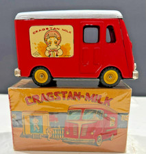 1910 - 1950's Cragstan Milk Delivery Truck Van Tin Toy Japan Friction with Box