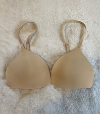Calvin Klein Beige Padded Wire Free T-shirt Bra Size 32C w/ Convertible Straps