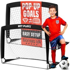 Lightweight Foldable Soccer Goal Set - 2 Goals for Compact Storage & Transport