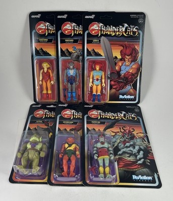 Super 7 THUNDERCATS Reaction Figures Toy Variant Complete Series 1 Set of 6 NEW!