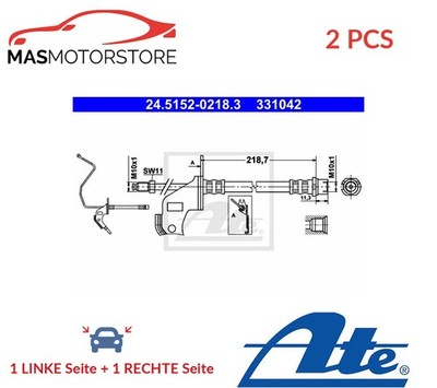 BREMSSCHLAUCH BREMSLEITUNG PAAR HINTEN ATE 245152-02183 2PCS P NEU OE QUALITÄT