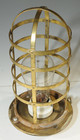 Antique BRASS guard Steam Punk light fixture Industrial bulb guard HTP Co. — photo 1