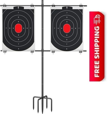 Adjustable Shooting Target Stand with 5-Prong Base, Portable Target Steel Holder