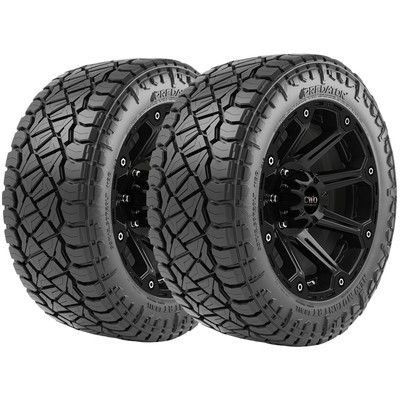 (QTY 2) 35x12.50R22LT Predator New Mutant RT Trail 121Q LRF Black Wall Tires