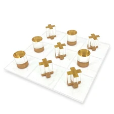 NEW! OnDisplay Deluxe Acrylic Tic Tac Toe Set - 3D Luxe Crystal Board Game
