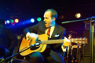 Oxbow Acoustic Duo Niko Wenner Playing Guitar Live On Stage Old Music Photo