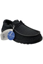 Hey Dude Men's Wally Sox Slip On Sneakers Micro Total Black