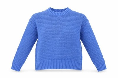 Divided by H&M Damen Pullover Pulli Größe XS Blau Rundhals Langarm