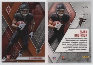 2023 Panini Phoenix Rookies Orange /99 Bijan Robinson #104 Rookie RC
