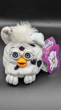 1999 Tiger Furby Buddies Good light Plush BeanBag Spotted Black White With Tag