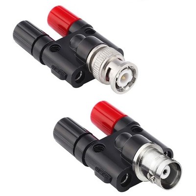 BNC Stecker auf Dual 4 mm Bananen Buchse Binding Post, BNCBuchse auf Zwei Dua...