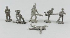 Vtg Unpainted Lead Toy Soldiers Lot of 6 - Mixed Eras WWI Napoleonic Casualty