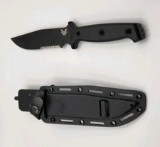 BENCHMADE 119SBK Sibert Arvensis 6.4" Serrated & Plain Edge And  11.7" Overall.