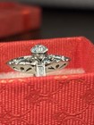 14k Solid White Gold Ring Weighs 3.83 Grams Size 6.75 — photo 7