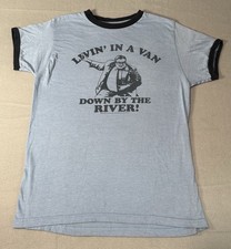 Vintage SNL Chris Farley Ringer T-shirt - Down by the River Matt Foley - Large