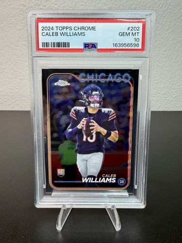 2024 TOPPS CHROME CALEB WILLIAMS RC # 202 PSA 10 GEM MT CHICAGO BEARS