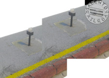 F012/B set di 2 posacenere "piccoli" per stazione ferroviaria FS 1:87 H0