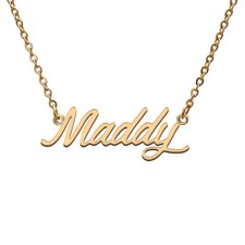 Collares con etiqueta de nombre Maddy para ella sus amigos familia relación memoria joyería