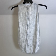 SwaddleDesigns zzZipMe Sack 6  12M Neutral Gray Star Muslin Baby Sleep Bag
