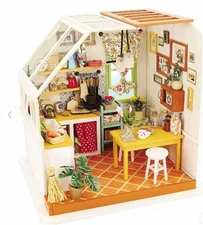 Robotime Rolife DIY MINIATURE HOUSE Jason's Kitchen Model Kit NEW in SEALED BOX
