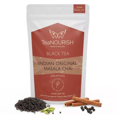 TeaNOURISH Indian Original Masala Chai Tea 100g Free Shipping World Wide