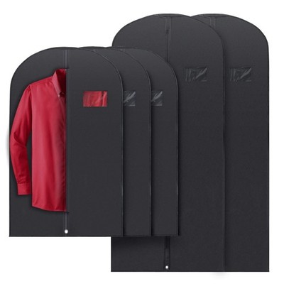 PLX Black Garment Bags for Hanging Clothes, Men Suit Bag for Travel and Clothing