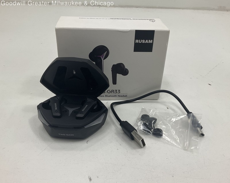 Rusam TWS-GA33 Wireless Bluetooth Headset NIB