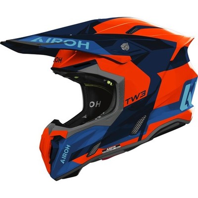 Airoh Motocross-Helm Twist 3 Fancy - Orange/Blau Gloss