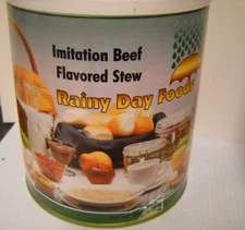 Rainy Day Foods Imitation Beef Flavored Stew #10 Can Camping Survival Prepper