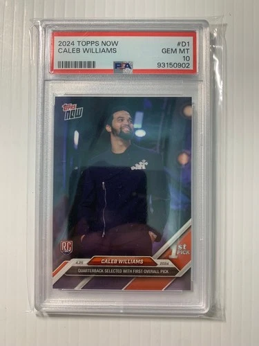 2024 Topps Now Caleb Williams #D-1 Rookie PSA 10 Chicago Bears