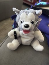 1997 COCA-COLA "Husky With COCA-COLA Bottle" Bean Bag Plush Original Tags
