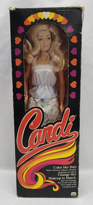 1979 Mego Candi 18'' Supersize Fashion Doll w/ Stand in Original Box
