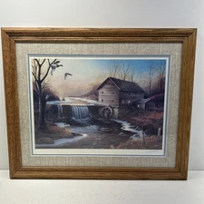 Vintage 1988  “Old Mill” By Leo Stans 18.5”x22.5”