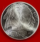 2014 Highland Mint HM Buffalo Nickel 1 oz .999 Fine Silver Round