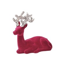 Christmas Decorations Realistic Reindeer Figurines with Glittered Antler Feet
