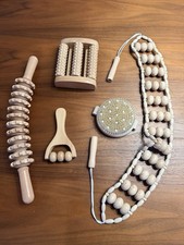 Wooden Body Massage Roller Stick Manual Handheld Rolling for Back Leg Arm
